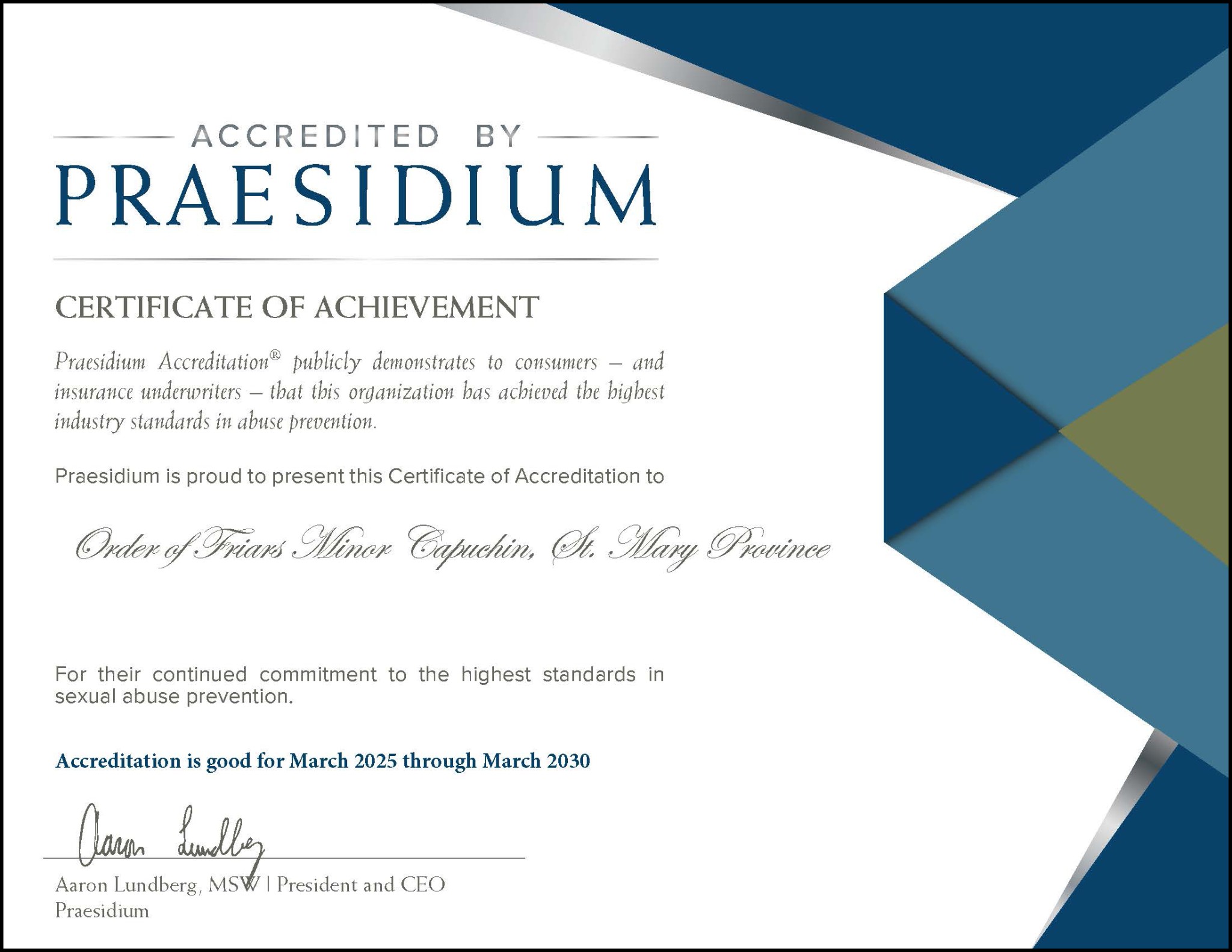 Praesidium Certificate